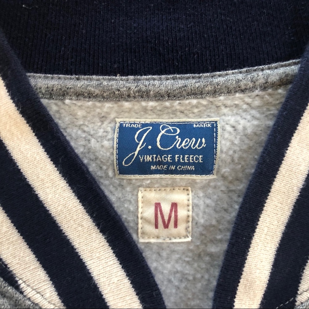 Cotton Fleece J. Crew zip-up bomber jacket